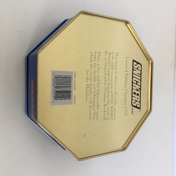 Snickers limited edition canister 1997 Norman Rockwell holiday graphics tin - Picture 5 of 9